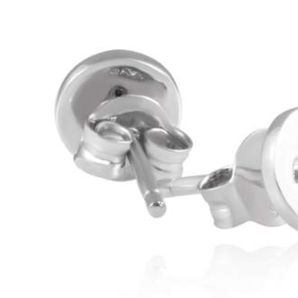 925 Sterling Silver Zodiac VIRGO Disc Earrings - Picture 2 of 3